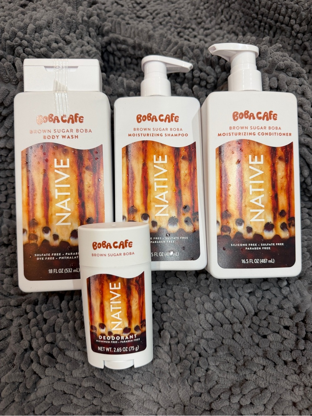 Native Boba Cafe Brown Sugar Boba Hair & Body Care Set – NEW